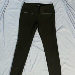 Ann Taylor loft Marisa 4p 4 petite Women's Dark Skinny Pants with Zipper Detail